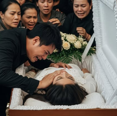 Người chồng đau khổ vuốt má vợ lần cuối trước khi đóng nắp qu/a/n t/à/i nhưng khi vừa rời tay khỏi má cô thì b/ất ng/ờ rơi ra một lớp…