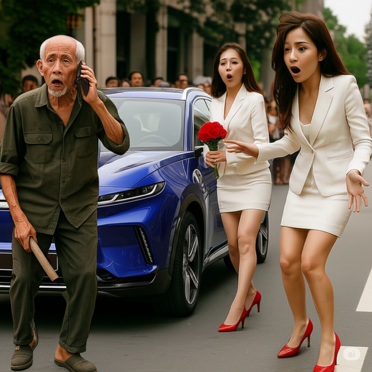 Ông lão bán rau không may làm xước siêu xe nữ tỷ phú, ông vội vã gọi điện thoại cho con trai và cái kết đẫm nước mắt…