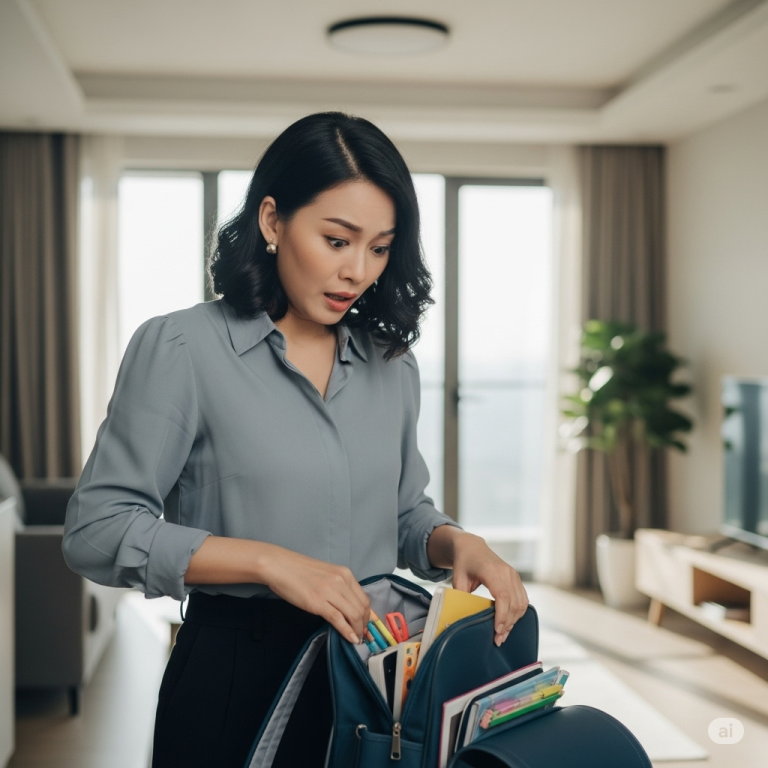 Tôi mở chiếc balo nhỏ của con, định kiểm tra đồ đạc để mai bé sẵn sàng đi mẫu giáo, nhưng khi kéo khóa và nhìn vào trong, tôi sững sờ đến bật khóc!!