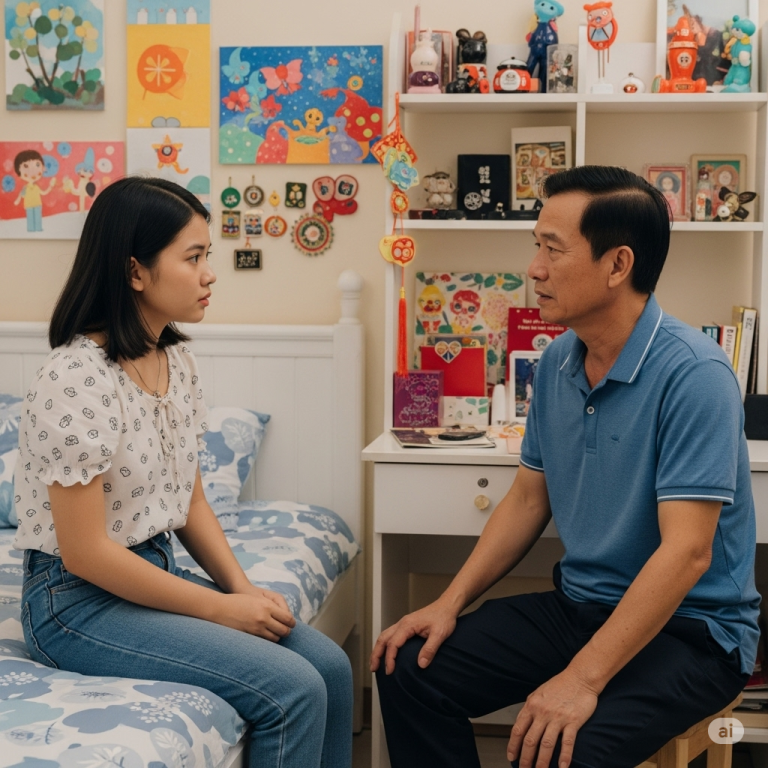Trước đêm tân hôn của con gái vợ, người bố dượng bất ngờ gọi cô vào phòng riêng. Rất lâu sau đó, người con gái đã đỏ hoe mắt mà bước ra khỏi phòng…